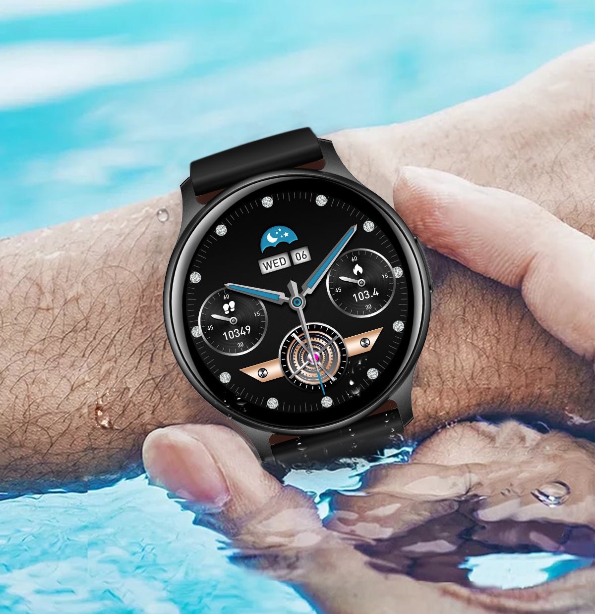 Bluetooth Smartwatch Fitnesstracker met Hartslagmeter