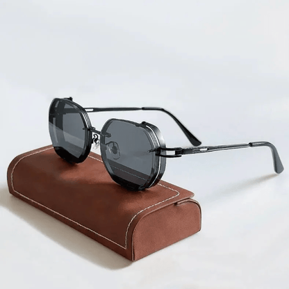 Heren Zonnebril Met Stijlvol Frame en UV Bescherming - Mode Vibes
