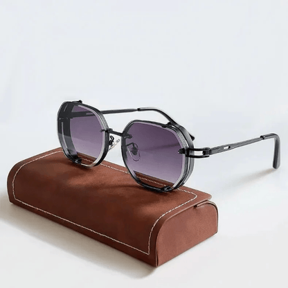 Heren Zonnebril Met Stijlvol Frame en UV Bescherming