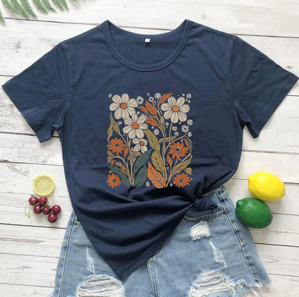 Vrouwen Bloemen Shirt Vintage Stijl