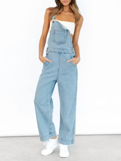 Jeans Jumpsuit Dame Blauw Comfortabel - Mode Vibes