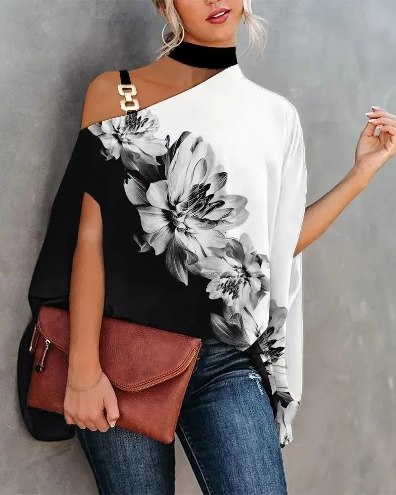 Vrouwelijke Off-the-Shoulder Top Elegante Stijl - Mode Vibes
