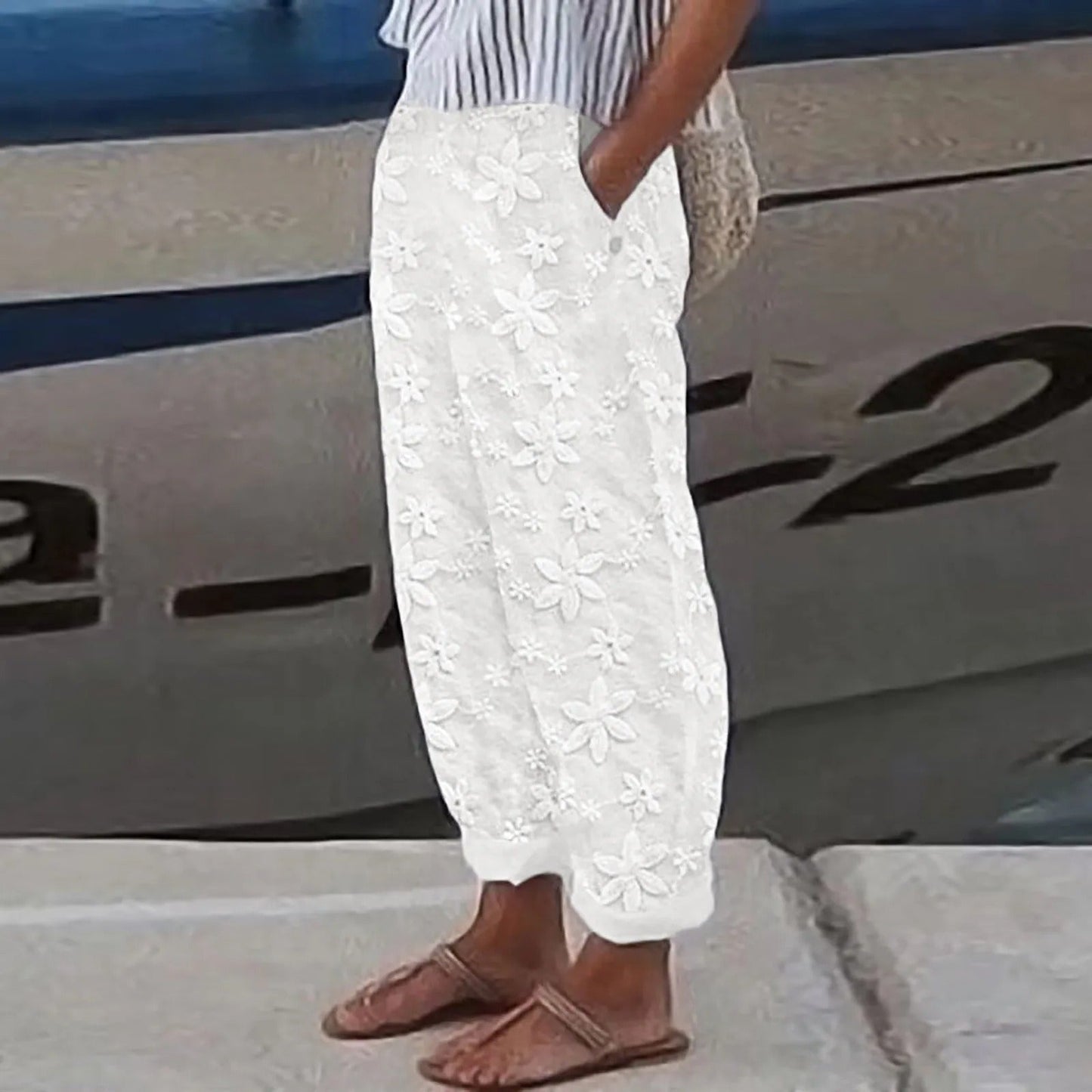 Dames Effen Broek Comfortabele Stof - Mode Vibes