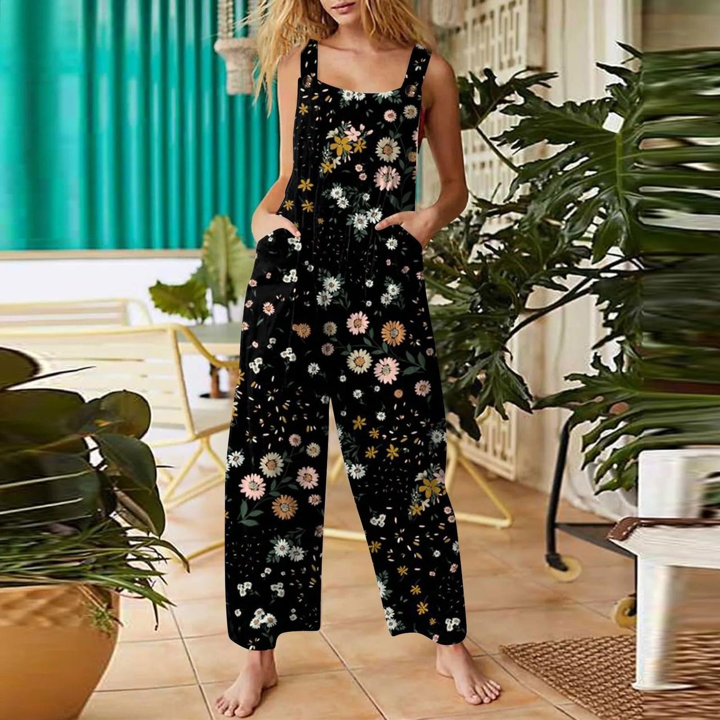 Bloemen Jumpsuit Dames Zomerjurk Comfortabel - Mode Vibes
