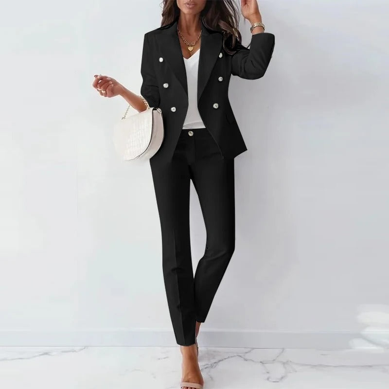 Zakelijke Set voor Dames - Elegante Katoen Stoffen - Mode Vibes