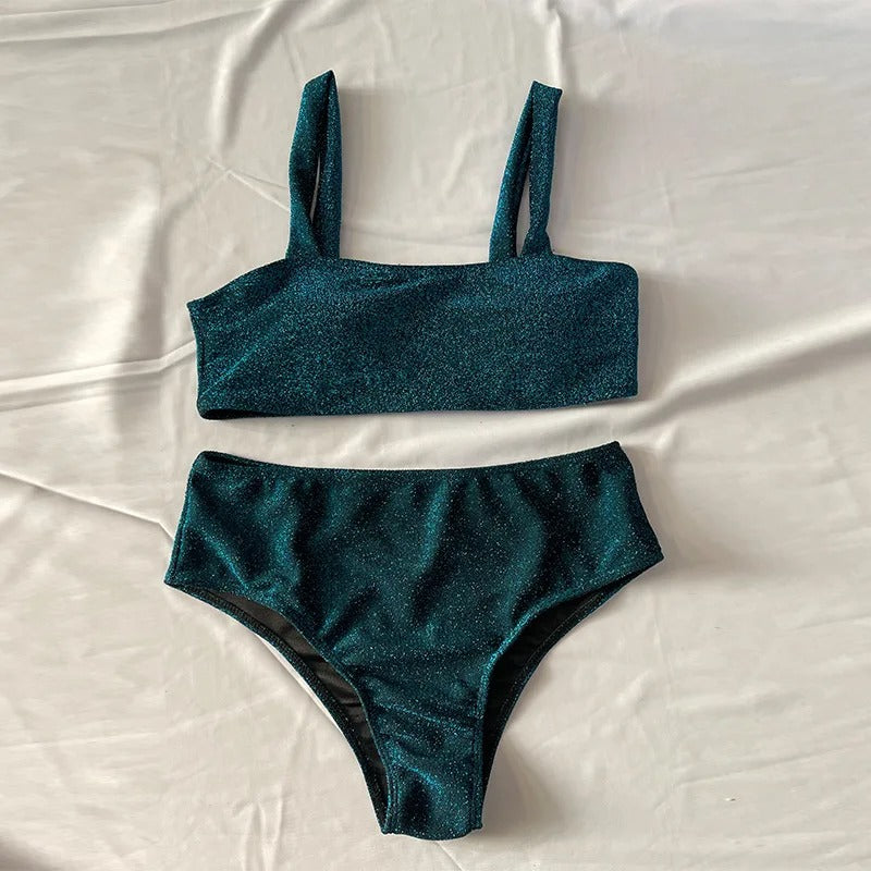 Glitter Bikiniset voor Vrouw Strandmodellen