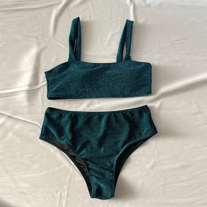 Glitter Bikiniset voor Vrouw Strandmodellen