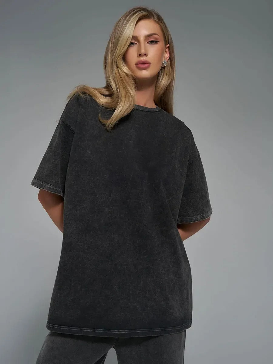 Katoenen T-shirt Retro Stijl voor Dames