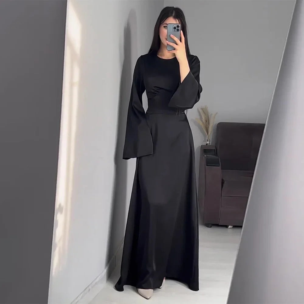 Damesjurken Satijn Lange Avondjurken Elegante Stijl - Mode Vibes