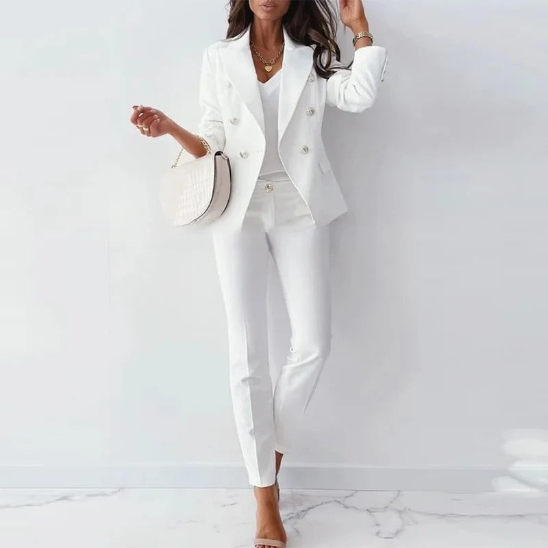 Zakelijke Set voor Dames - Elegante Katoen Stoffen