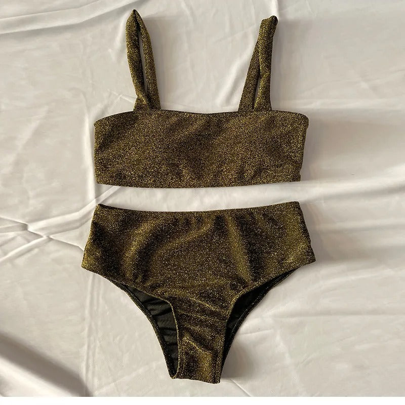 Glitter Bikiniset voor Vrouw Strandmodellen