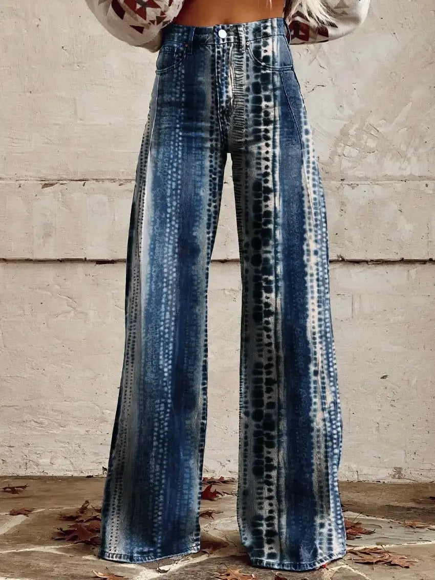 Retro Broek Wijde Pijpen Dames Jeans