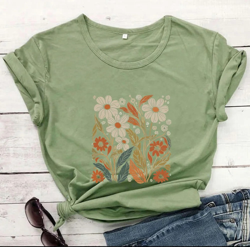 Vrouwen Bloemen Shirt Vintage Stijl