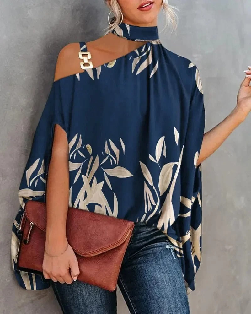 Vrouwelijke Off-the-Shoulder Top Elegante Stijl