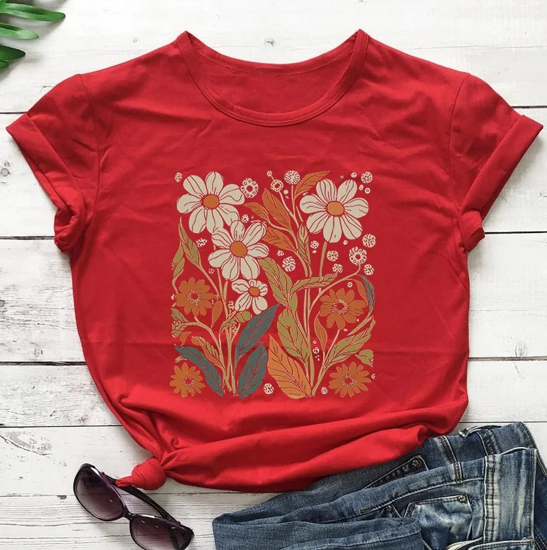 Vrouwen Bloemen Shirt Vintage Stijl
