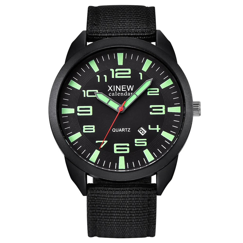Quartz Horloge met Lichtgevende Wijzerplaat en Datumfunctie - Mode Vibes