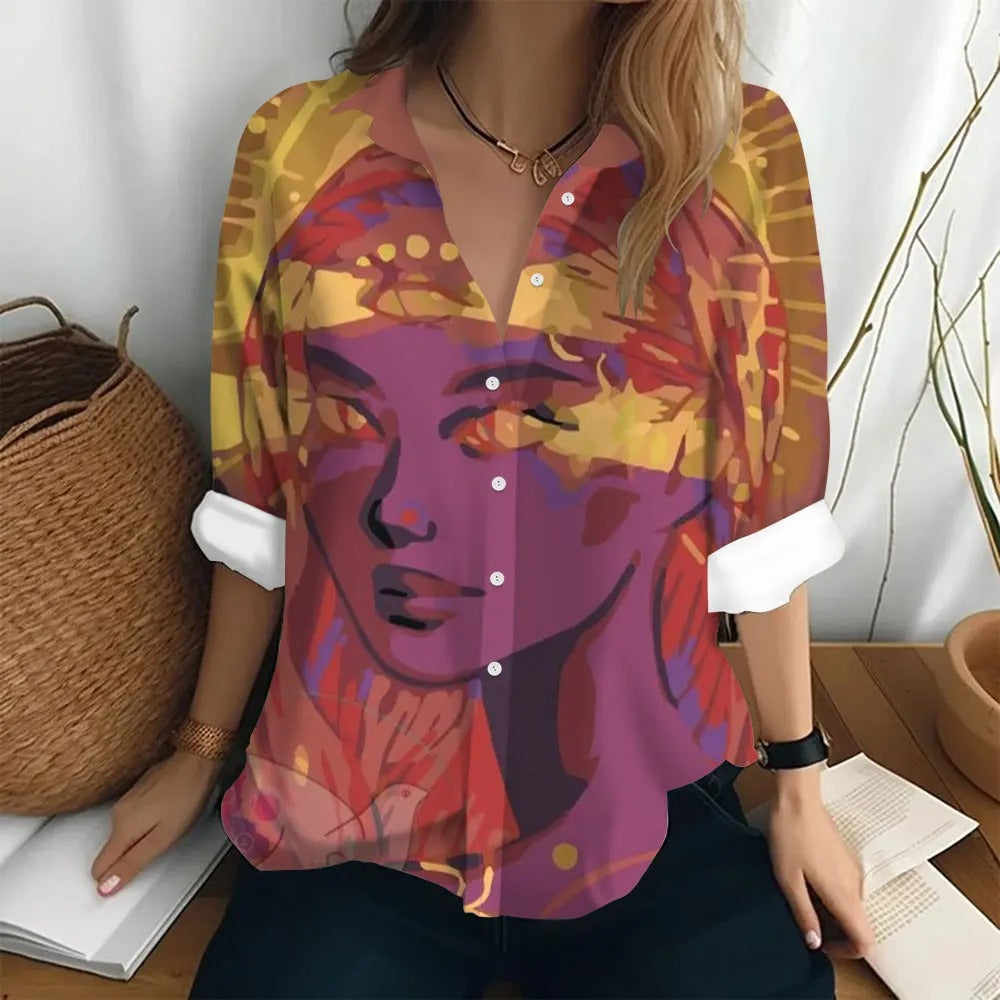 Vrouwenshirt Lange Mouwen Rosemary Stijl