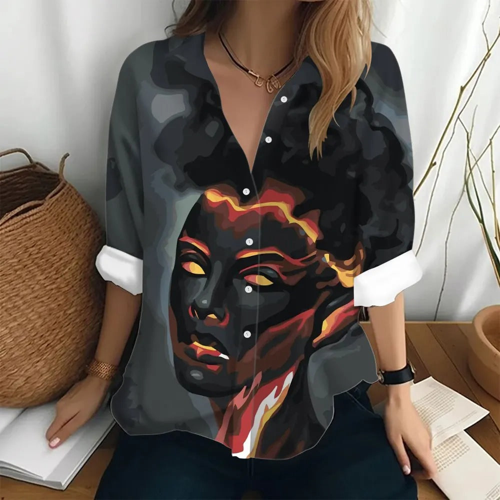Vrouwenshirt Lange Mouwen Rosemary Stijl - Mode Vibes