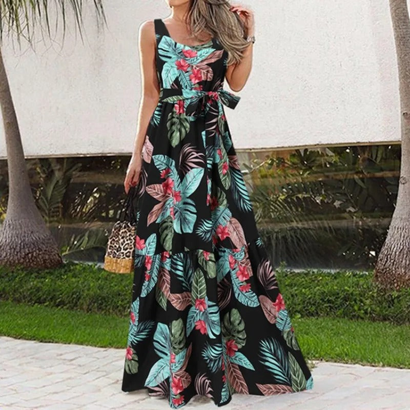 Jurk met Bloemenprint Zomerjurk Vrouw Los - Mode Vibes