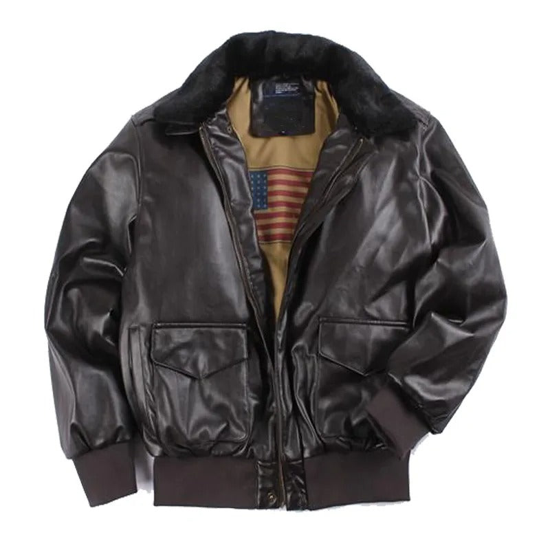 Leren Motorjack Vintage Stijl Warm voor Heren - Mode Vibes