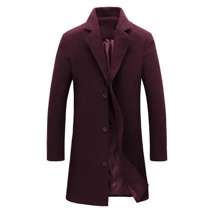 Heren Wollen Jas Warm voor Herfst en Winter - Mode Vibes