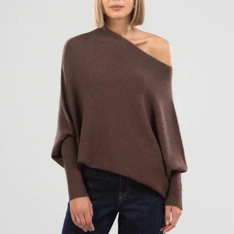 Dames Trui Off-Shoulder Trendy Casual