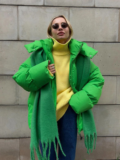 Dikke Puffer Jas voor Vrouwen Oversized Warm