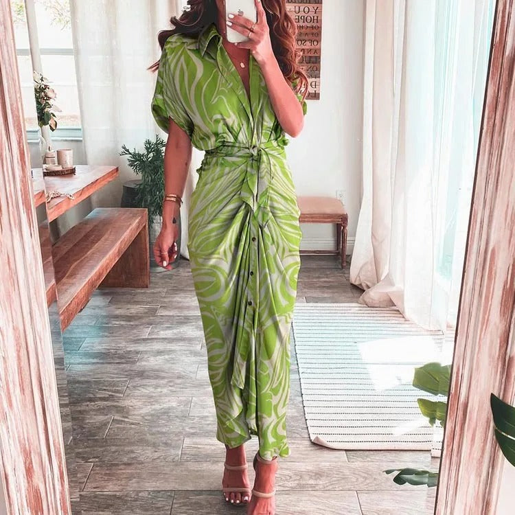 Knotjurk Rüschen Jurk voor Vrouw Mode
