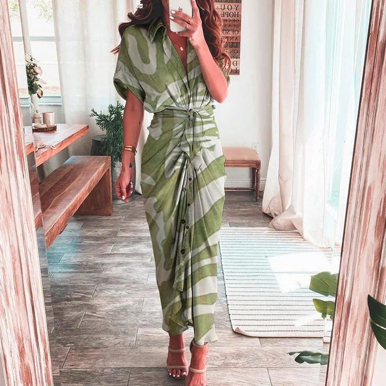Knotjurk Rüschen Jurk voor Vrouw Mode