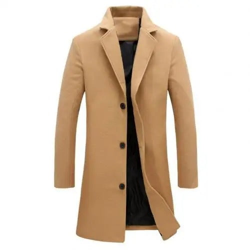 Heren Wollen Jas Warm voor Herfst en Winter