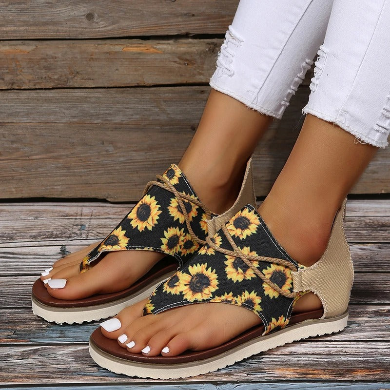 Sandalen Bedrukt Leer Comfortabel Zomer