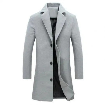 Heren Wollen Jas Warm voor Herfst en Winter