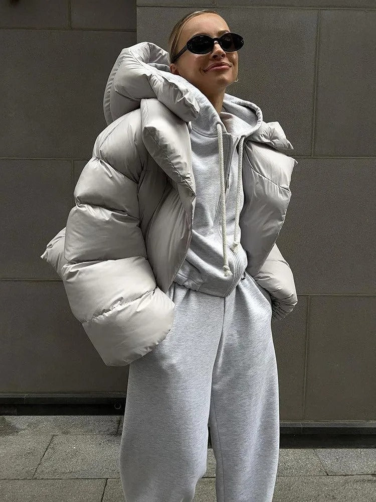 Dikke Puffer Jas voor Vrouwen Oversized Warm