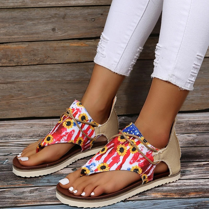 Sandalen Bedrukt Leer Comfortabel Zomer