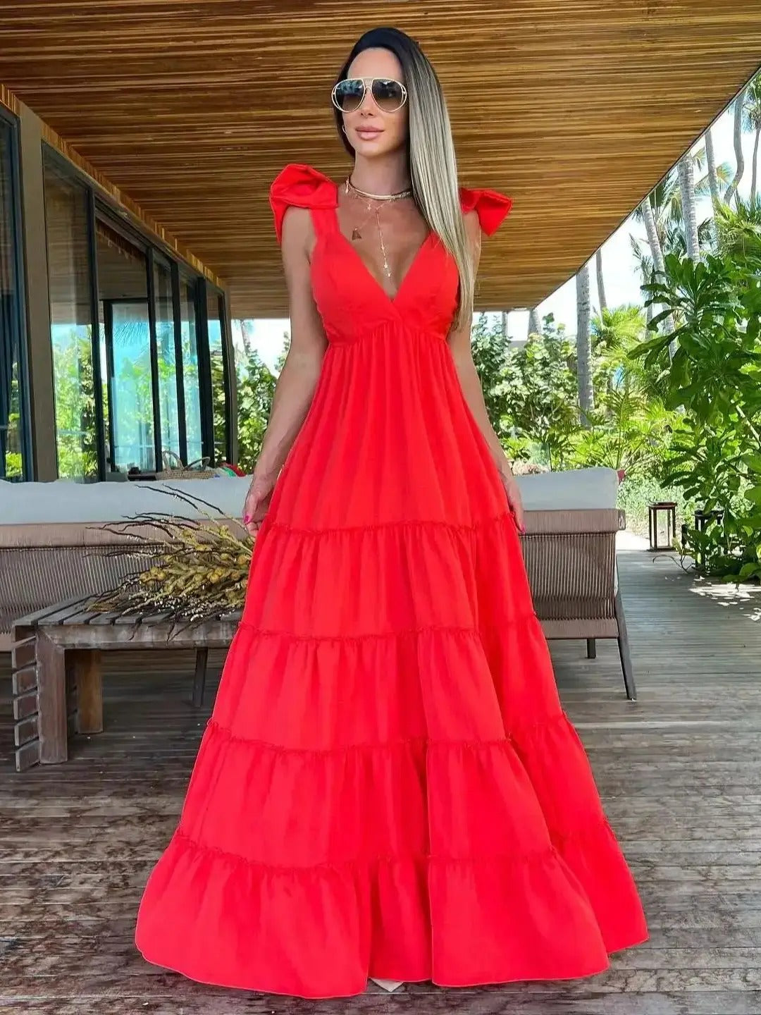 Lange Jurk Stijlvol Elegante Zomerjurk
