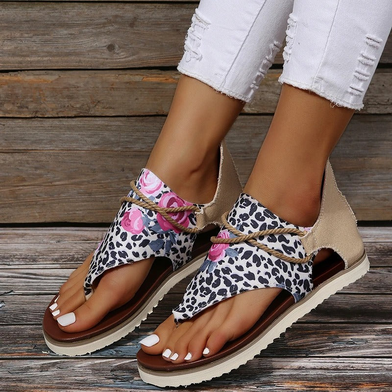 Sandalen Bedrukt Leer Comfortabel Zomer