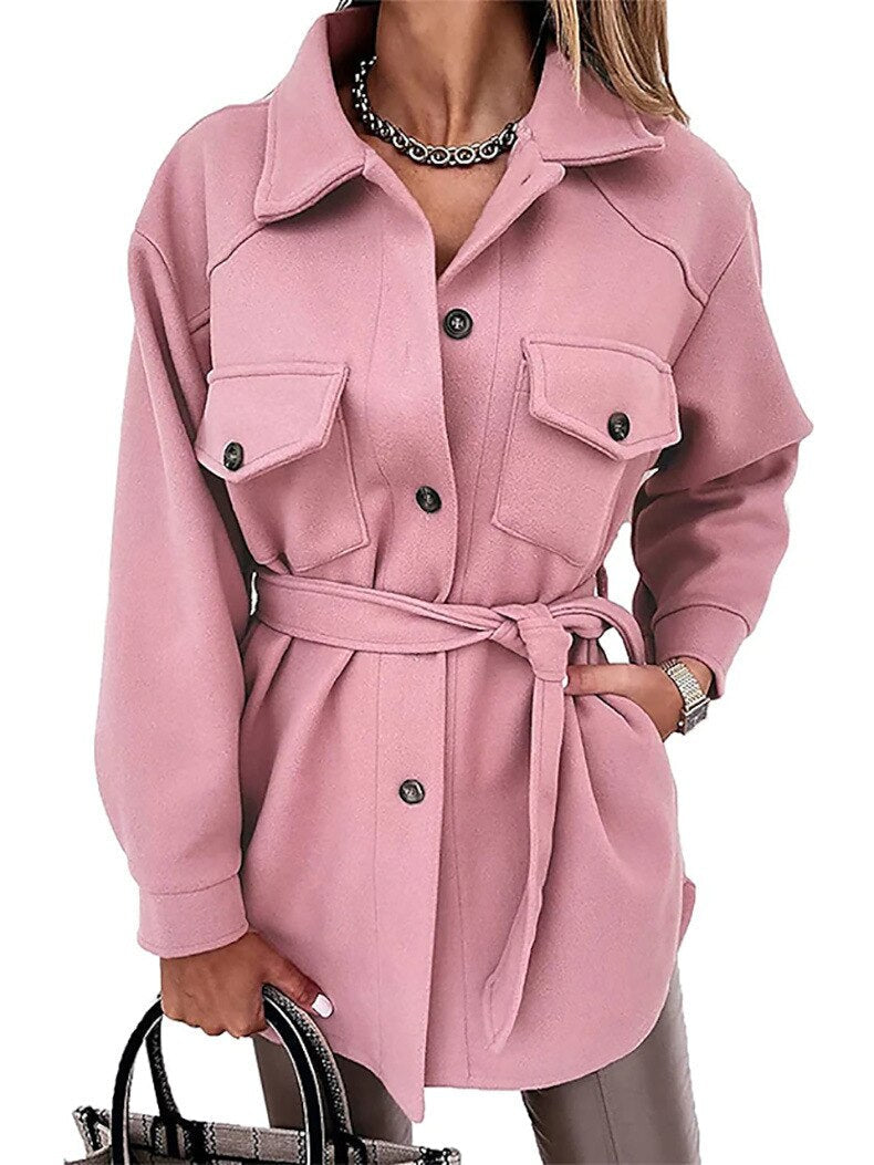 Wollen Look Jas voor Dames Stijlvol en Warm