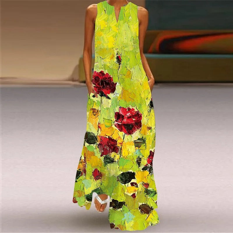 Kleed Retro Opdruk Vintage Stijl - Mode Vibes