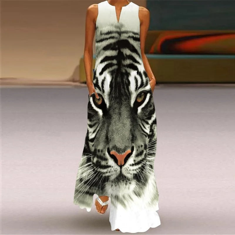 Kleed Retro Opdruk Vintage Stijl