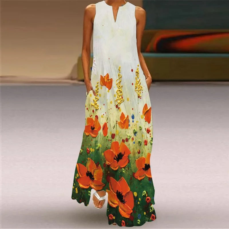 Retro Kleed met Leuke Opdruk voor Vrouwen