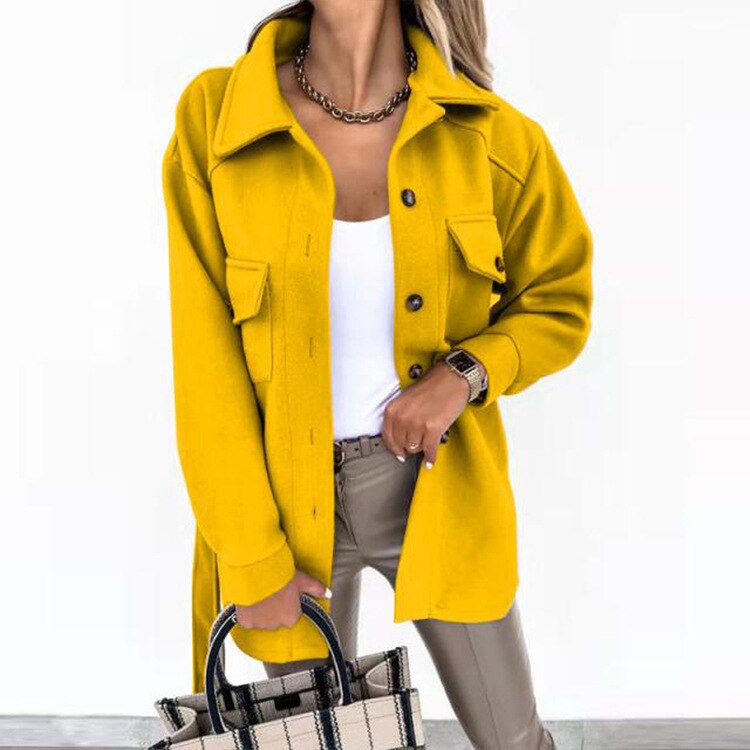 Wollen Look Jas voor Dames Stijlvol en Warm