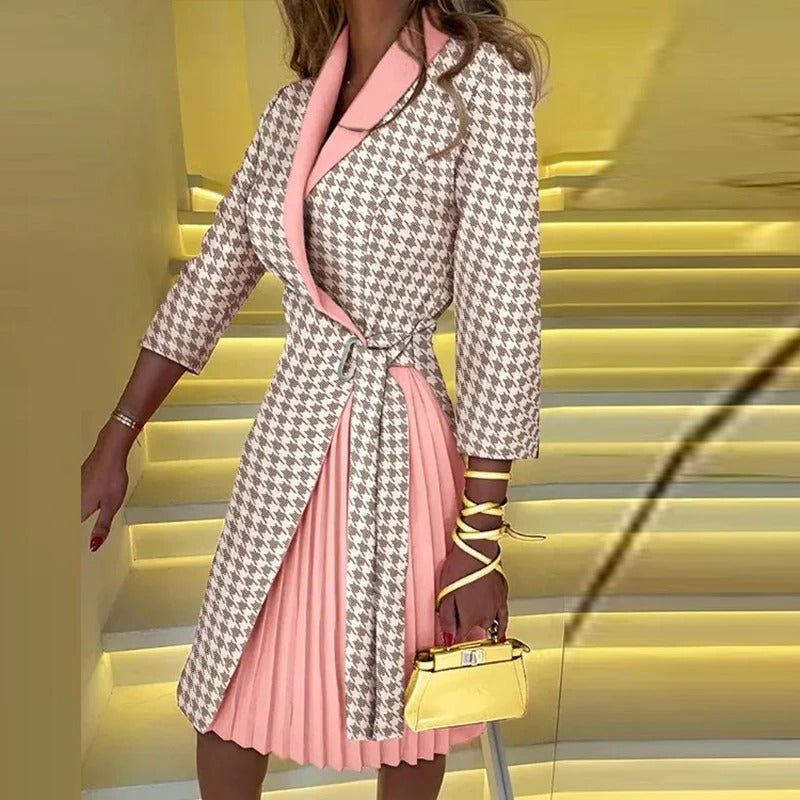 Elegante Jurk Geplooid Zomerjurk voor Vrouw - Mode Vibes