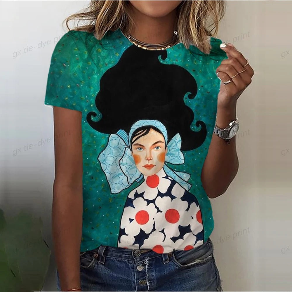 Dames T-Shirt Elaine Korte Mouw Casual - Mode Vibes