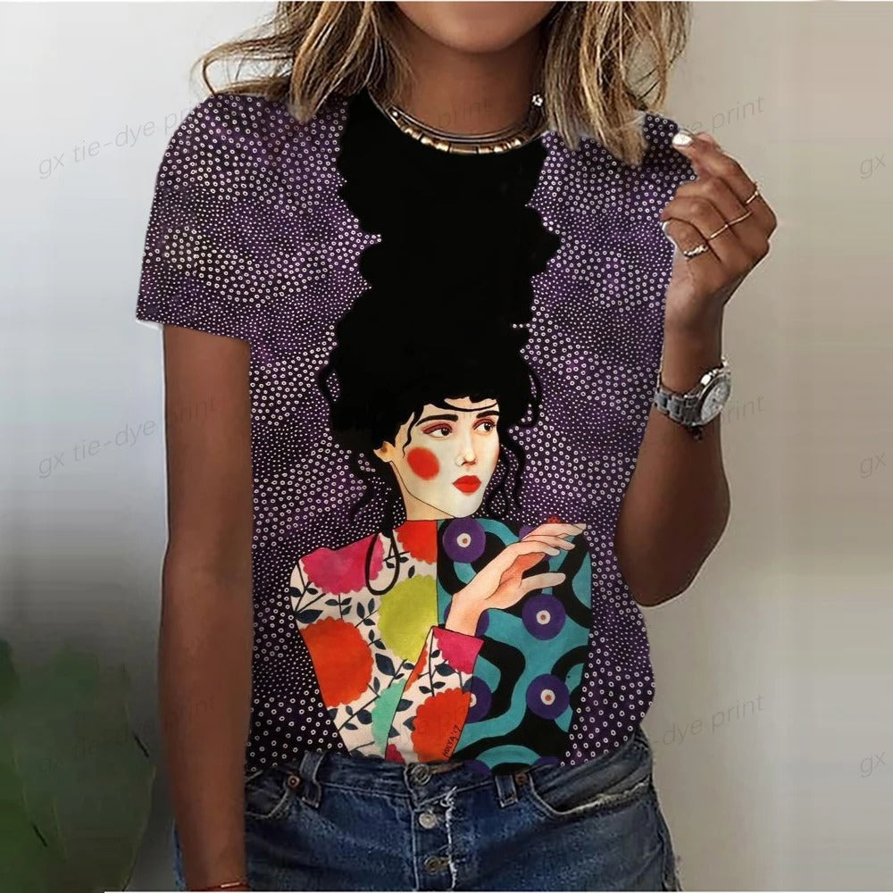 Dames T-Shirt Elaine Korte Mouw Casual