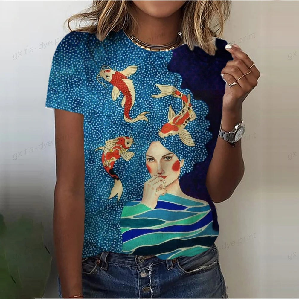 Dames T-Shirt Elaine Korte Mouw Casual