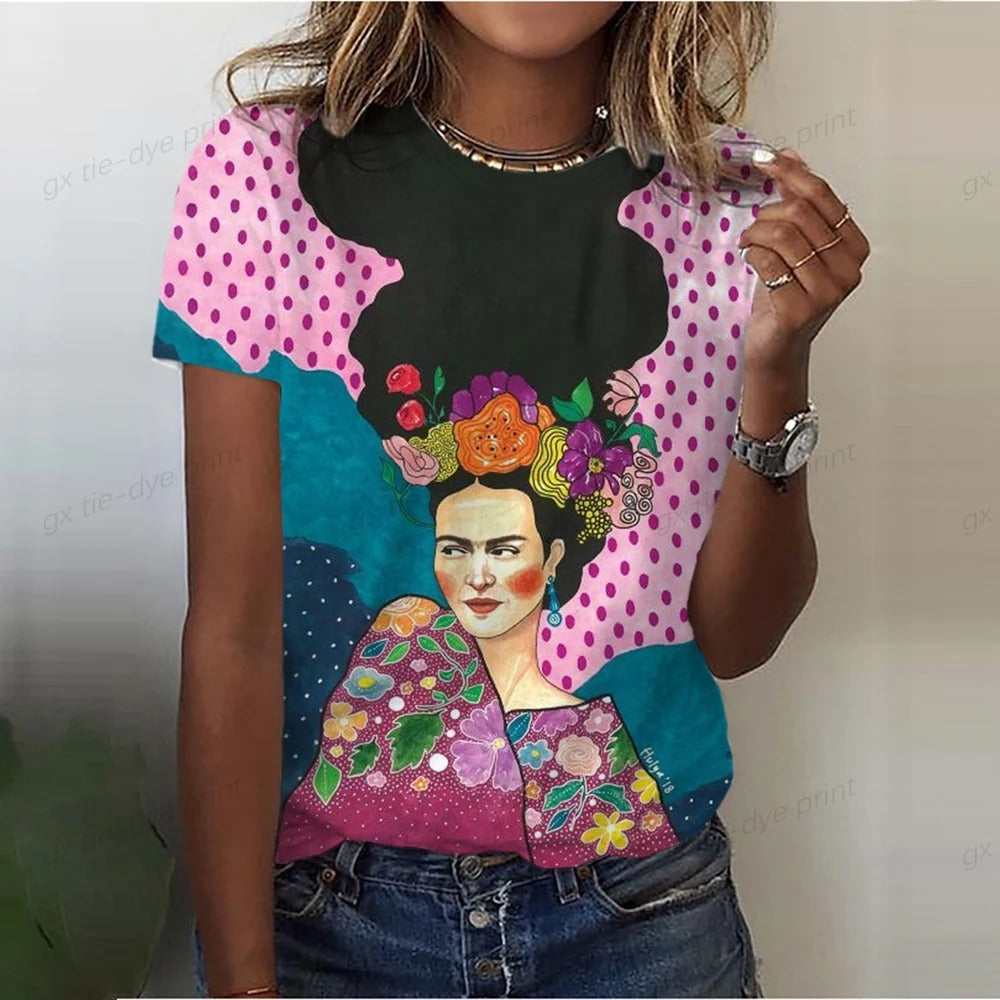 Dames T-Shirt Elaine Korte Mouw Casual