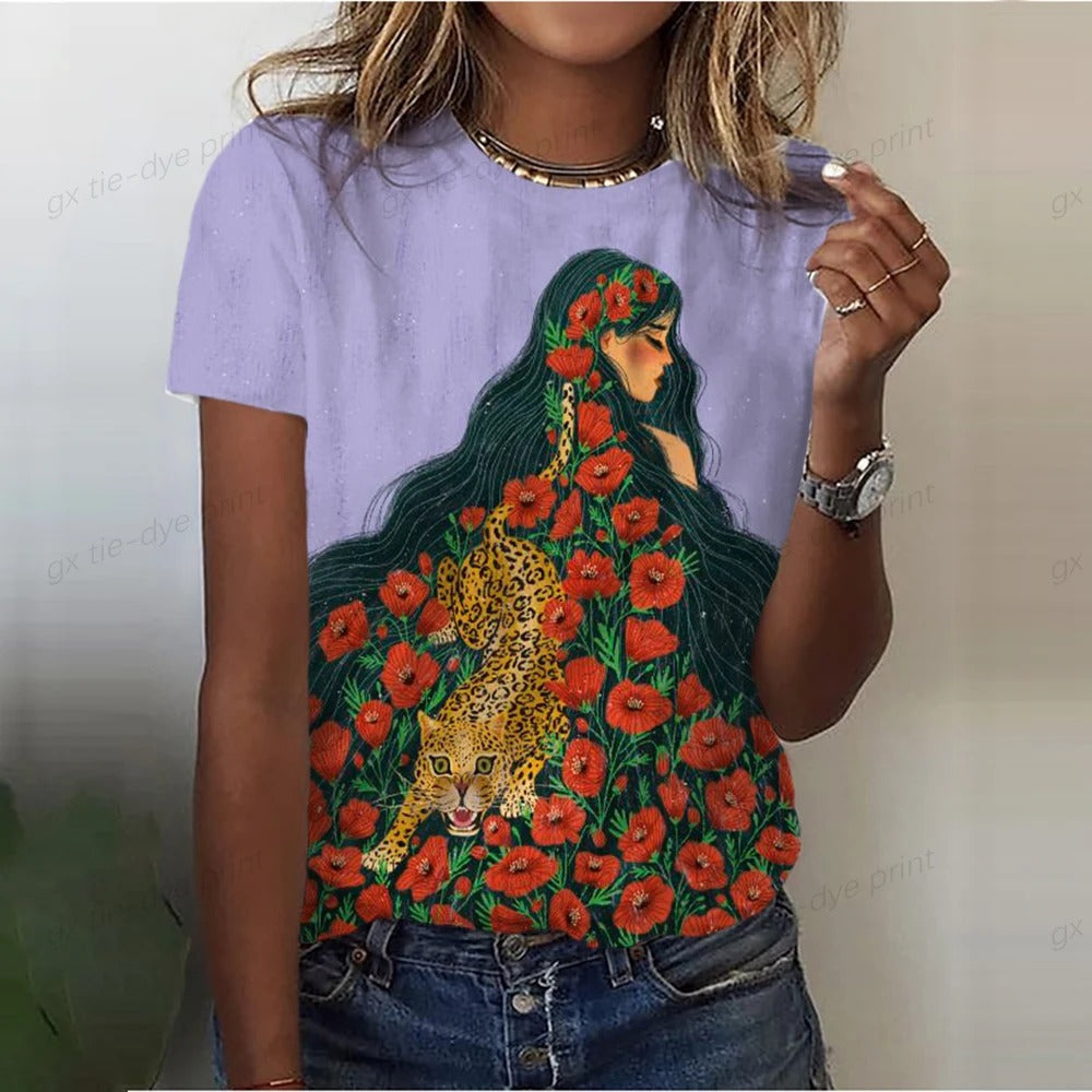 Dames T-Shirt Elaine Korte Mouw Casual