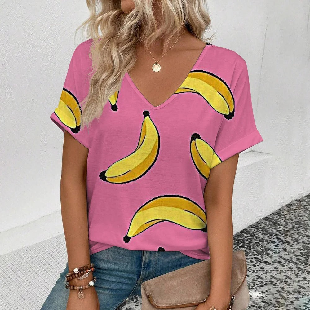 Vrouwen T-shirt met Fruitprint Zomerse Stijl