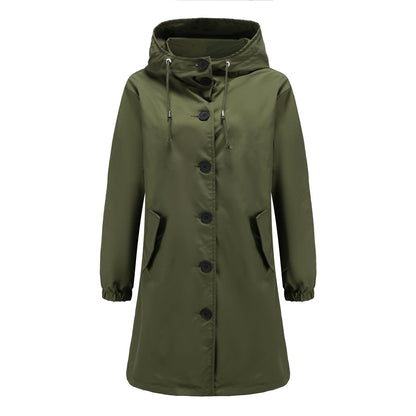 Dames Waterdichte Regenjas met Capuchon