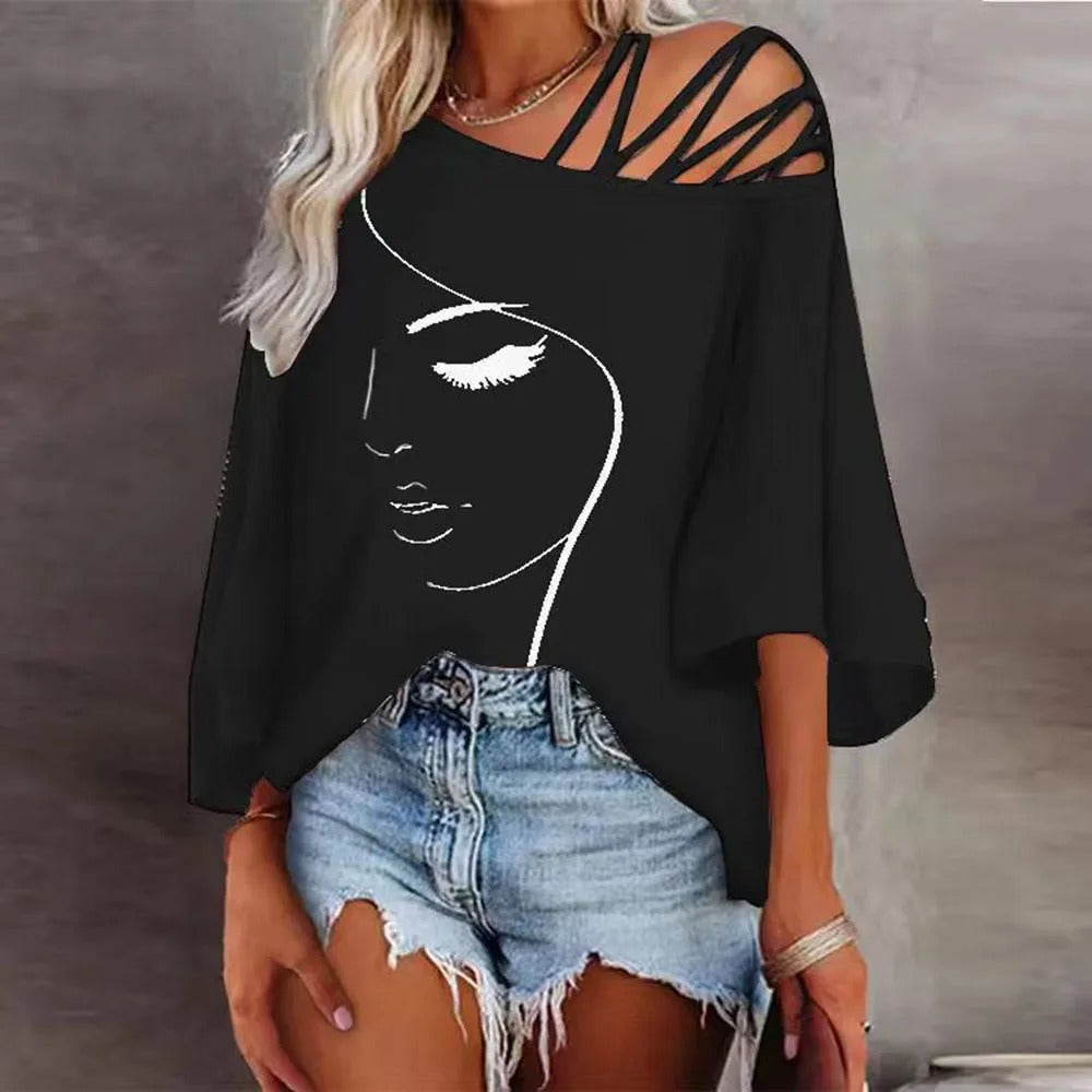 Dames Shirt Bedrukt met Leuke Ontwerp - Mode Vibes